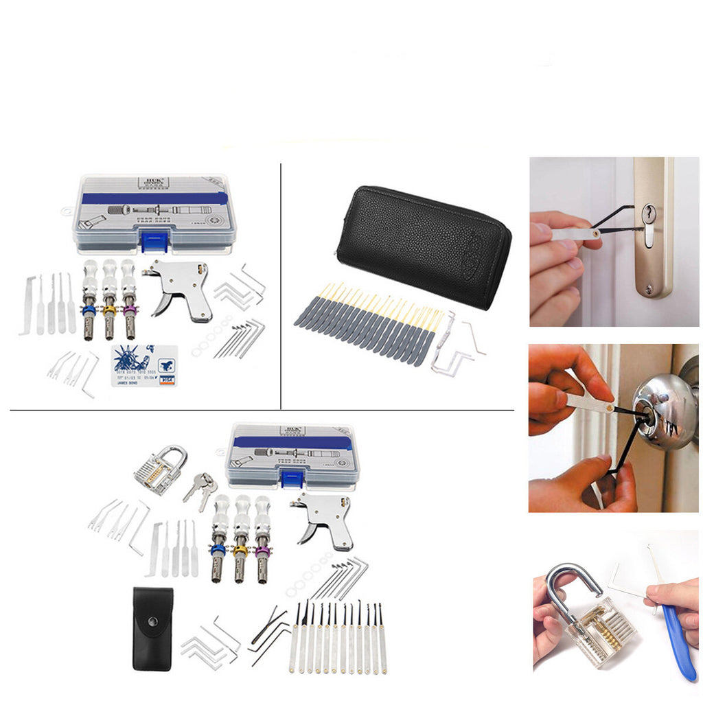 Lock Pureref Tools Transparent Practice Padlock Unlocking Lock Picks Set Key Extractor ...