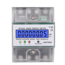 SINOTIMER DDS024T Din Rail 380V 80A 3 Phase 4 Wire Electronic Watt Power Energy Meter Wattmeter KWh LCD Backlight Display with Transparent Cover