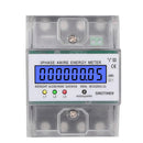 SINOTIMER DDS024T Din Rail 380V 80A 3 Phase 4 Wire Electronic Watt Power Energy Meter Wattmeter KWh LCD Backlight Display with Transparent Cover
