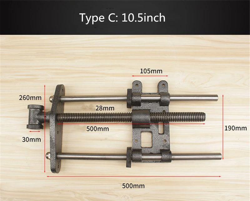 MYTEC Woodworking Table Connecting Rod Woodworking Clamp Guide Rod Double Connecting Rod Workbench Console Clamp