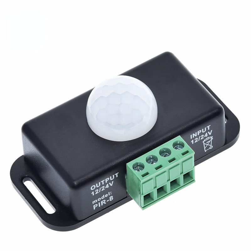 DC 12V 24V 8A Automatic Adjust PIR Motion Sensor Switch IR Infrared Detector Light Switch Module for LED Strip Light Lamp