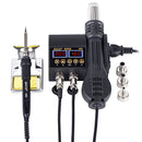 JCD 8898 2 In 1 750W Soldering Station Hot Air Gun Heater LCD Digital Display Soldering Iron Welding Rework Station for Cell-phone BGA SMD PCB IC Repair