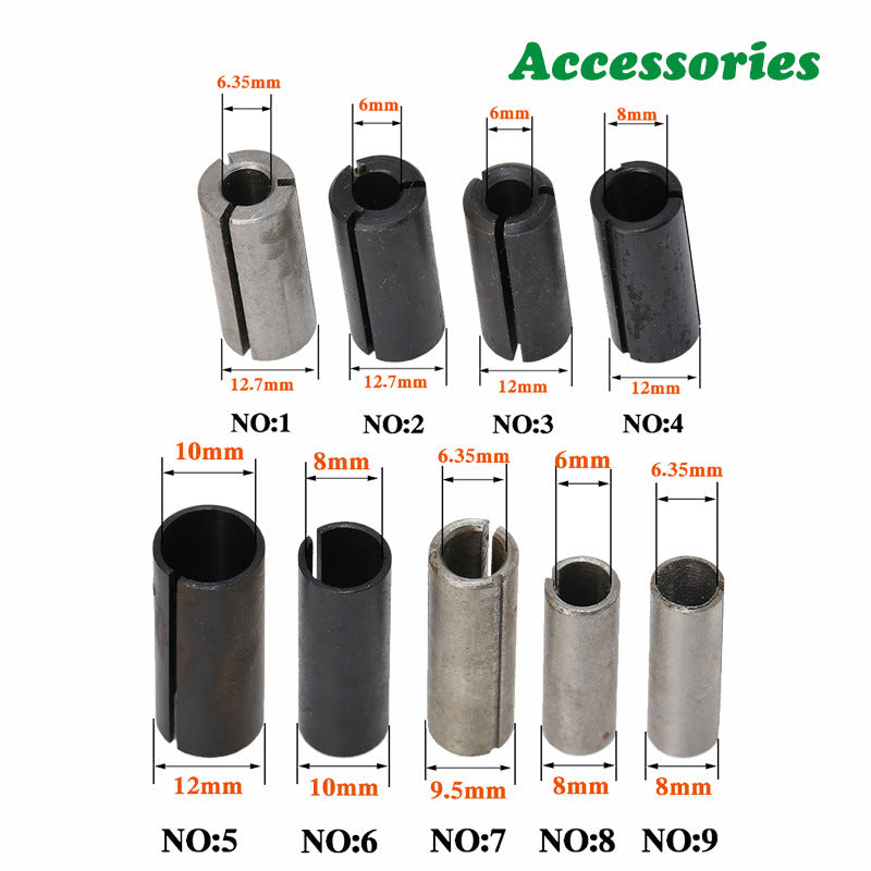 1pcs CNC Router Bit High Precision Adapter Collet Milling Cutter Tool Adapters Holder 6mm 6.35mm 8mm 10mm 12mm 12.7mm