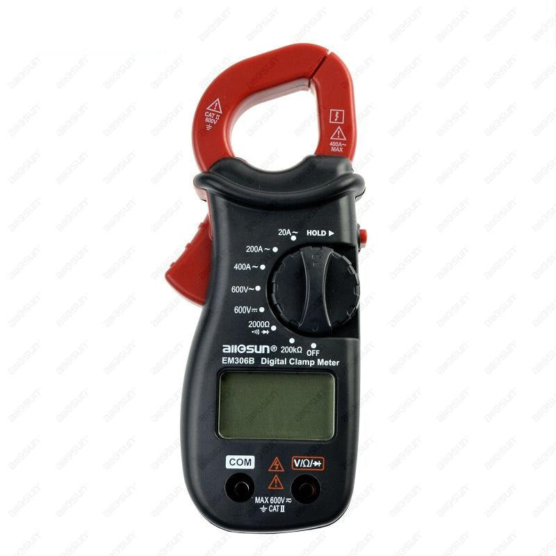 All-SUN EM306B Mini Digital Clamp Multimeter AC/DC Voltage Current Resistance Continuity Test with Buzzer Electronic Tester