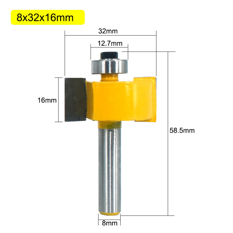 8mm Shank T Slot Router Bit With Bearing Wood Slotting Milling Cutter T Type Rabbeting Woodwork Tools for Wood