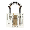 3Pcs Transparent Cutaway Inside View Of Practice Padlock Locksmith Practice Training Skill Set Lock Picks