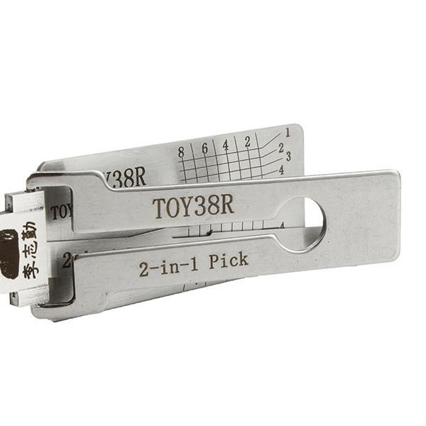 Lishi TOY38R 2 In 1 Car Door Lock Pick Decoder Unlock Tool Locksmith Tools