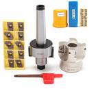 MT2 M10 50mm Face End Mill Cutter with 10pcs APMT1604 Carbide Inserts Turning Tool
