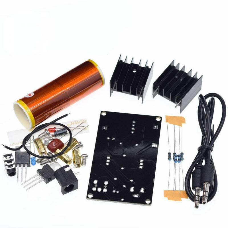 Mini Tesla Coil Kit 15W Mini Music Tesla Coil Plasma Speaker Tesla Wireless Transmission DC 15-24V DIY Kits