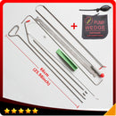 8pcs Car Lockout Kit Locksmith Supplies Car Door Open Hook Tool For Car Door Tool with 1pcs Klom Pump Wedge