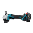 Drillpro 125mm Blue+Black Brushless Angle Grinder Rechargeable Adjustable Speed Angle Grinder with Battery