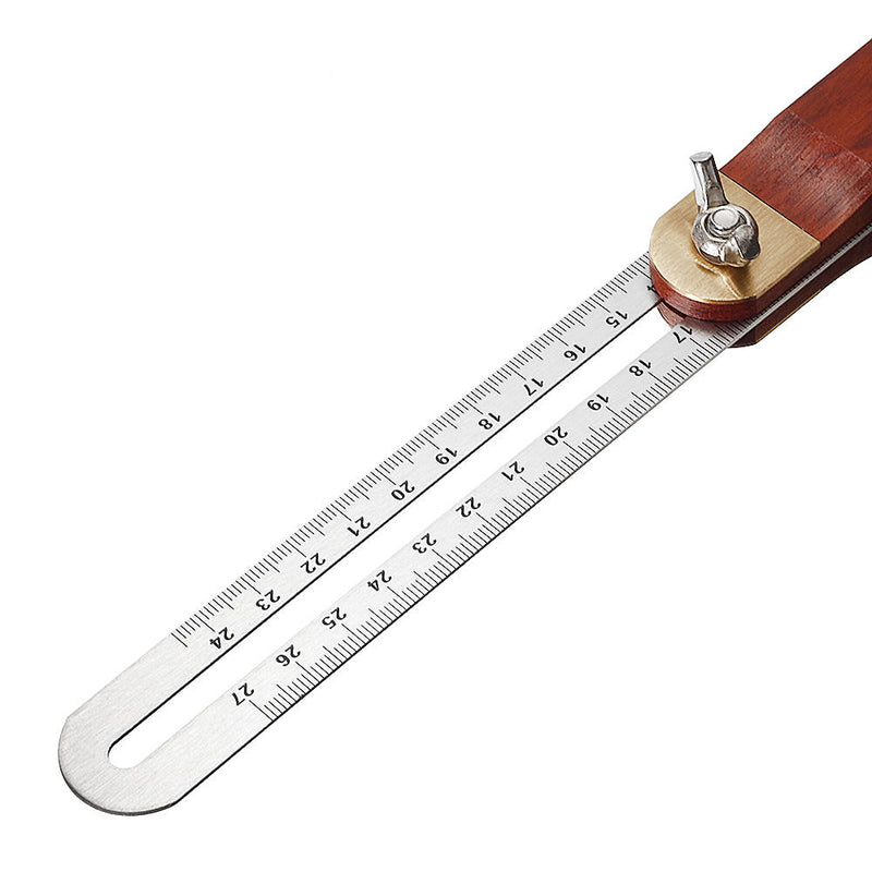 Drillpro 0-22/0-27cm Sliding Angle Ruler T Bevel Hardwood Handle Rotatable Engineer Ruler for Woodworking