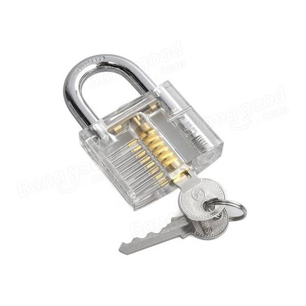 5pcs Unlocking Lock Pick Set Key Extractor Tool and Transparent Practice Padlocks Lock Pick Tools - LOCKPICKWEB