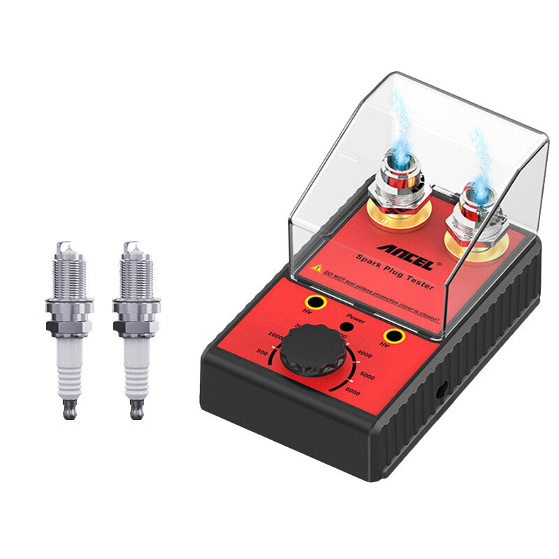 ANCEL EU/US Plug 100- 240V 6000rpm Car Spark Plug Tester Ignition System Auto Diagnostic Tool Double Hole Analyzer