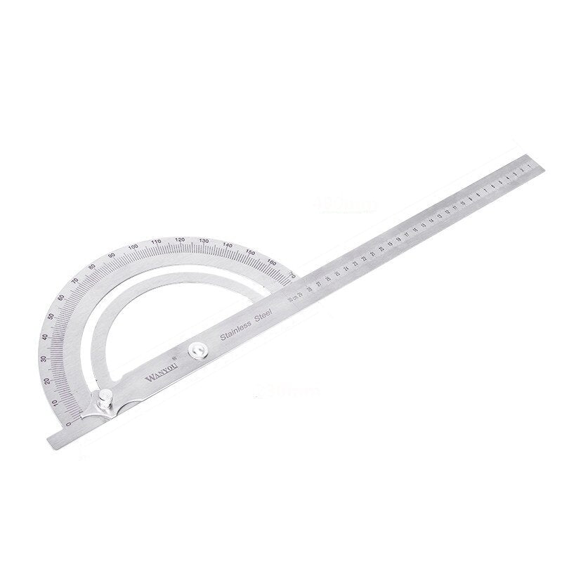 10-30cm Woodworking 180 Degree Adjustable Protractor Angle Finder Ruler Stainless Steel Caliper Measuring Tools