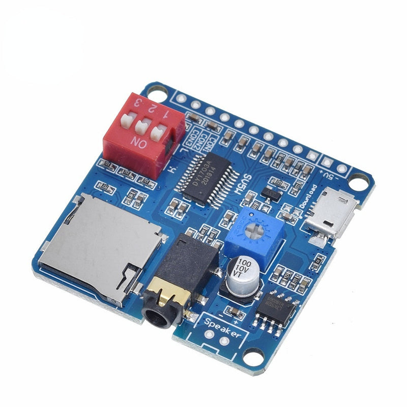 Grea Tit for Arduino 5W Voice Playback Amplifier Module MP3 Music Player SD/TF Card Integrated UART I/O Trigger Class D