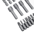 Hi-Spec 34Pcs 6.35mm Shank Multi-function Combination Chromium Vanadium Screwdriver Sleeve Set