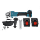 Drillpro 125mm Blue+Black Brushless Angle Grinder Rechargeable Adjustable Speed Angle Grinder with Battery