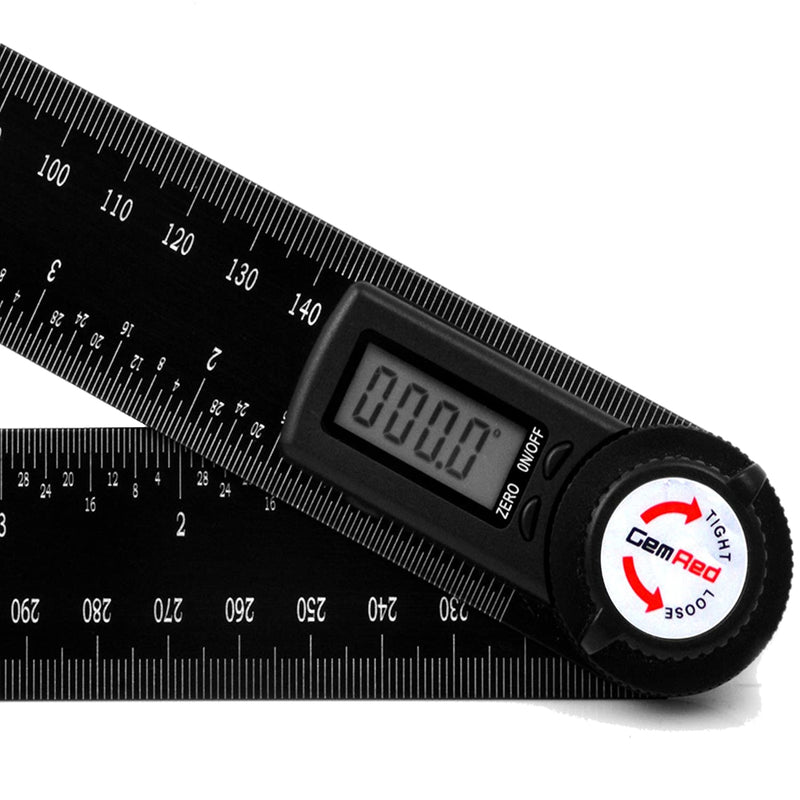 360 Degree Digital Angler Rule Goniometer Angle Gauge Aluminum Alloy Angle Finder Clinometer Protractors Display Angle Ruler 200mm Length