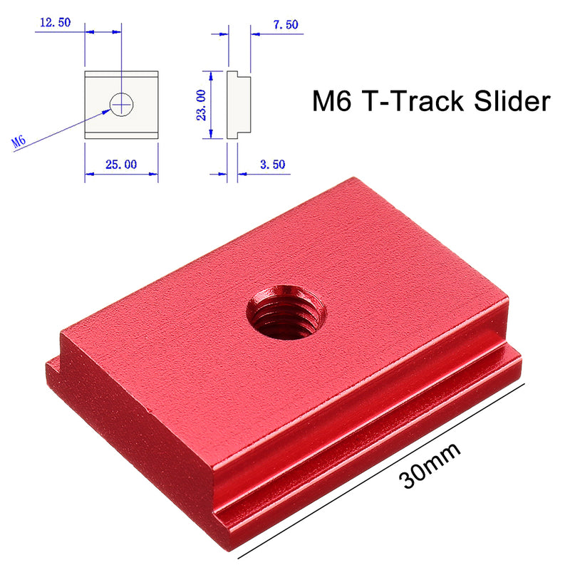 Aluminum Alloy Miter Track Nut T-track Sliding Nut M6/M8 for T-Track Jig Fixture Slot