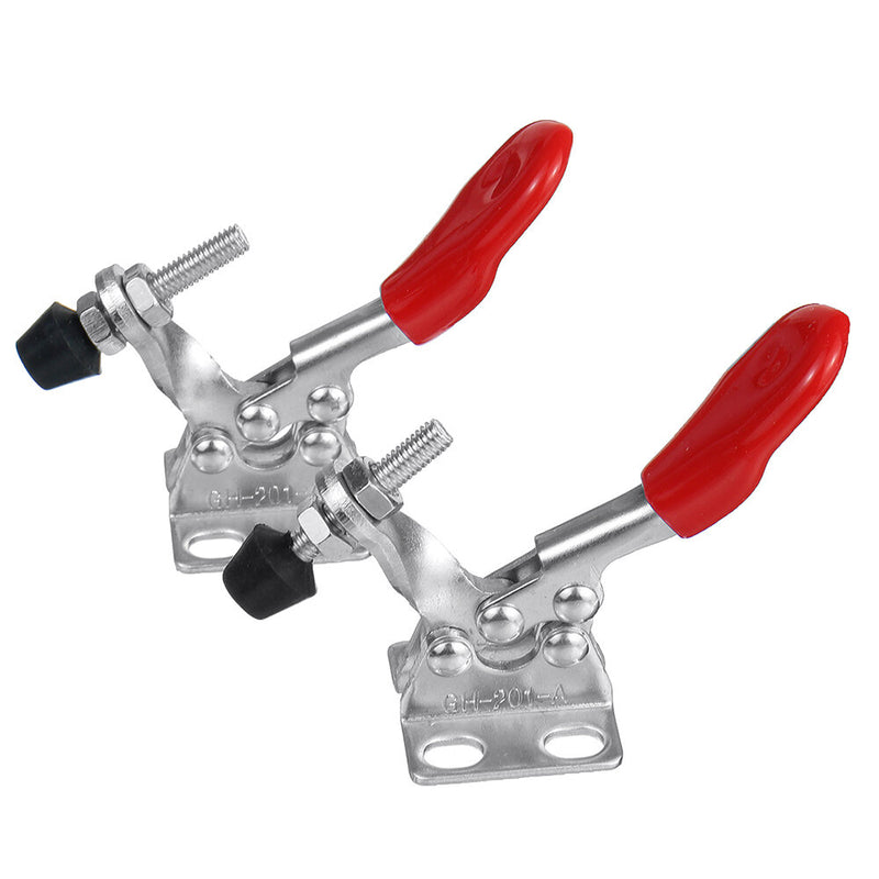 Drillpro 2Pcs GH-201-A Woodworking Tooling Positioning Quick Release Manual Tool 27kg Clamping Capacity Horizontal Clamping Clamp