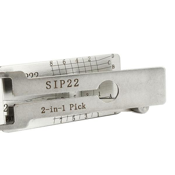 Sip22 Lishi SIP22 2 In 1 Car Door Lock Pick Decoder Unlock Tool Locksmith T