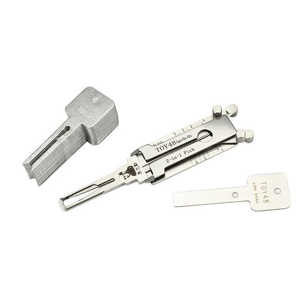Lishi TOY48 2 in 1 Car Door Lock Pick Decoder Unlock Tool Locksmith Tools