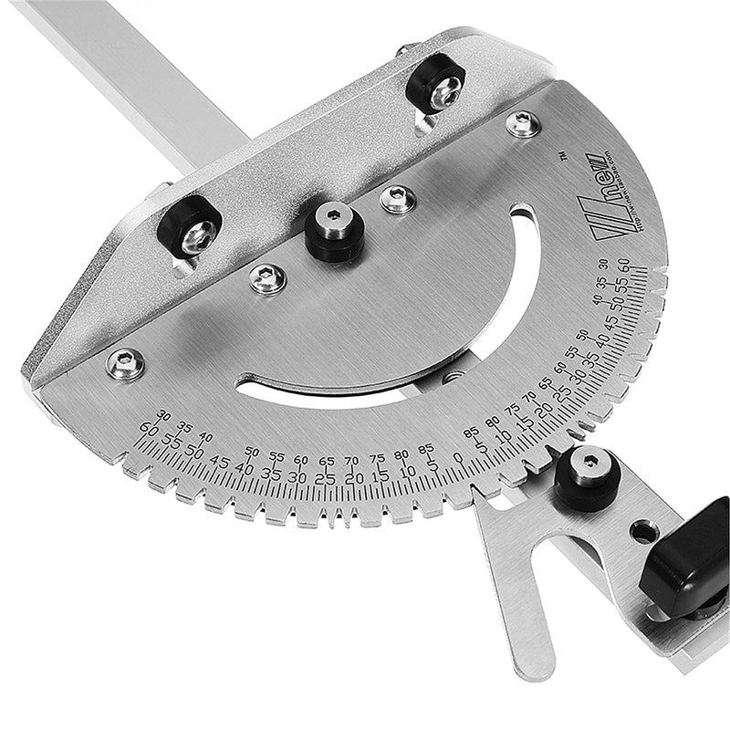 Drillpro 0-90 Degree 450mm Angle Miter Gauge Sawing Assembly Ruler Woodworking Tool for Table Saw Router