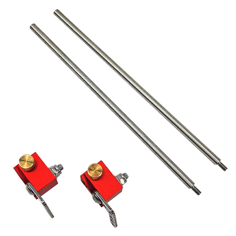 2PCS Set Accessories Auto Line Drill Guide Extension Rods and Flip Stops for Woodworking