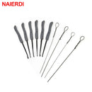 12PCS NAIERDI Lock Pick Set Locksmith Supplies Broken Key Auto Extractor Remove Hooks Stainless Steel DIY Hand Tools Hardware - LOCKPICKWEB