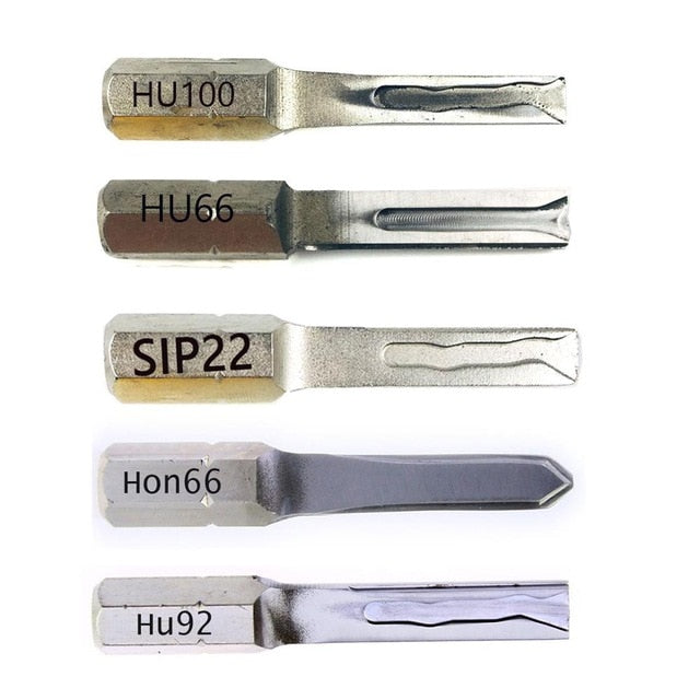 Professional Car Key Locksmith Tools  5pcs Power Key Combination Stainless Steel SIP22 HU64 HU101 HU92  TOY48 Strong Key Tools - LOCKPICKWEB