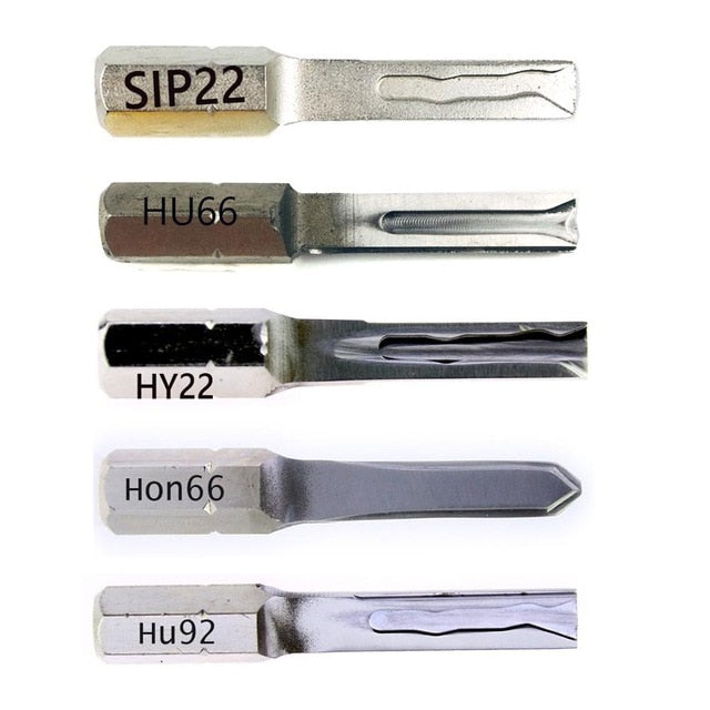Professional Car Key Locksmith Tools  5pcs Power Key Combination Stainless Steel SIP22 HU64 HU101 HU92  TOY48 Strong Key Tools - LOCKPICKWEB